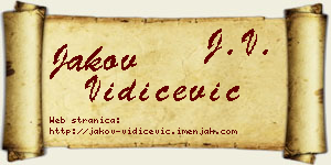 Jakov Vidičević vizit kartica